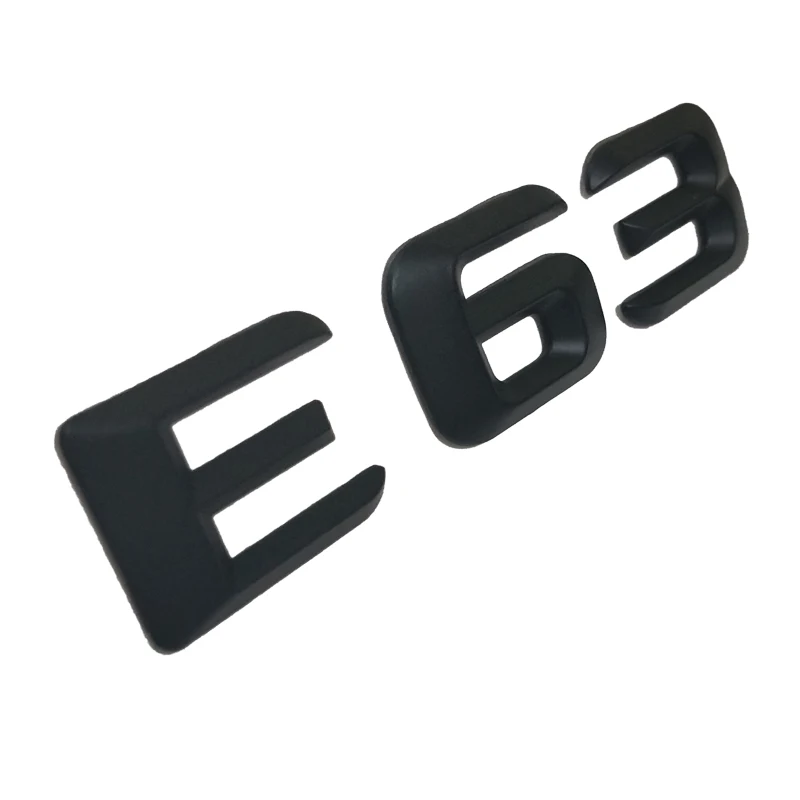 Новый 3D Черный E63 буквы автомобильные наклейки ABS задний багажник номер наклейка