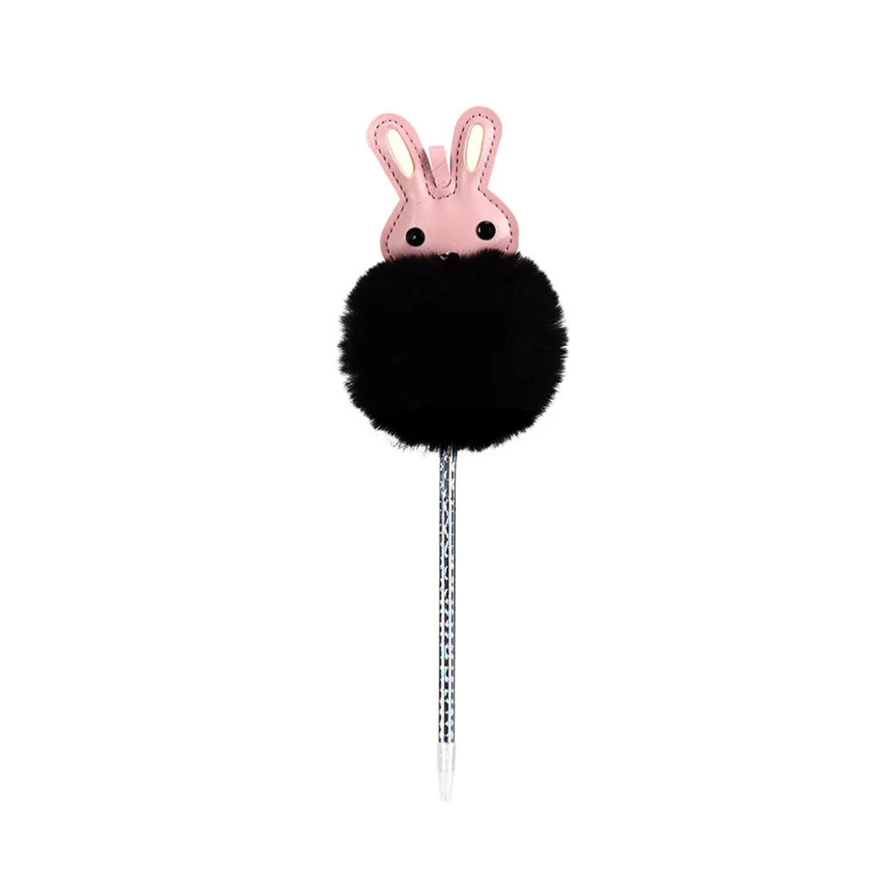 

6pcs Rabbit Pen Plush Pen for Student Kid (Mixed Color 0.55mm)