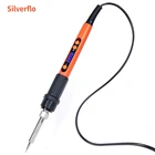 Набор для пайки Silverflo, Электрический паяльник 100 Вт с цифровым ЖК-дисплеем и регулируемой температурой, сварочные инструменты 220 В110 В