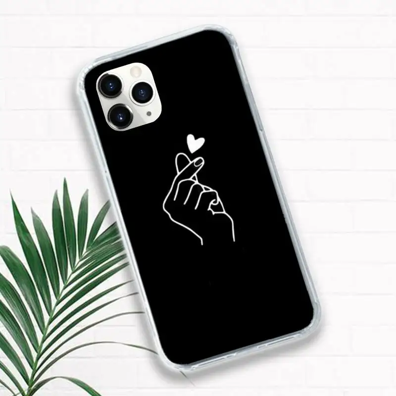 

Harajuku Heart Print pattern Phone Case for iPhone 11 12 pro XS MAX 8 7 6 6S Plus X 5S SE 2020 XR mini Luxury brand shell funda