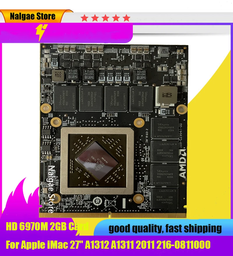 2011 HD 6970M HD6970 hd6970m 2 ГБ 2G VGA Видеокарта для Apple iMac 27 &quotmid карта Radeon A1312 661 5969 109 C29657 10|card