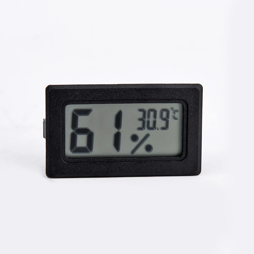 

ChanFong Mini Black Digital LCD Temperature Humidity Meter Indoor Room Thermometer Hygrometer Temperature Sensor Humidity