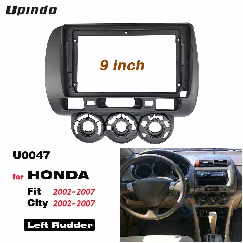 Рамка для автомобильной радиоприемника 2 Din 9 дюймов панель Fascia ДЛЯ HONDA Fit