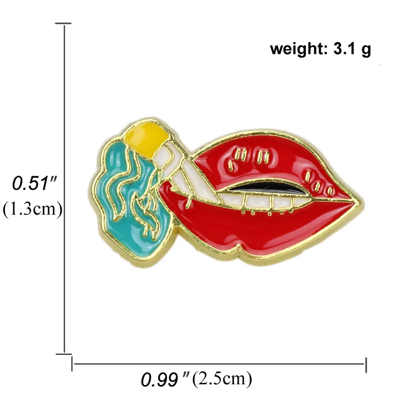

Creative Enamel Pins Temperament Sexy Red Lips Beautiful Legs To Send Friends Commemorative Collection Gift Badge Brooch