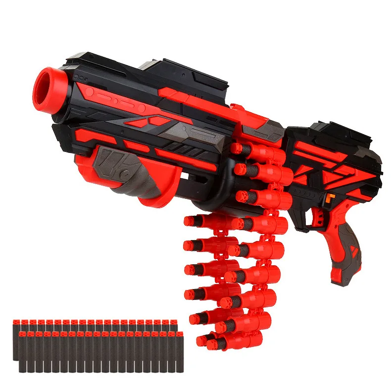 Новая цепь ручной взрыв мягкая пуля пистолет костюм для Nerf пули игрушечный пистолет EVA Дротика бластер игрушка пулемет дети лучший подарок Рождество