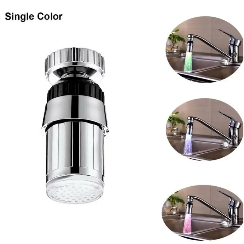

360 Swivel Spout Temperature Control Tap LED Light Water Faucet Sink Tap Bathroom Kitchen Faucet Accessories Home Improvement