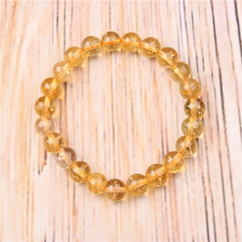 Браслет с бусинами для йоги из натурального цитрина | Украшения и аксессуары