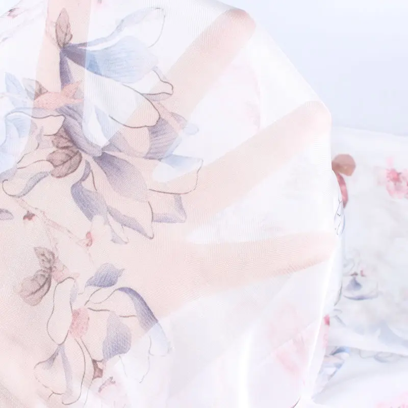 Шифоновая чернильная ткань с принтом 30D в китайском стиле шелковый шарф