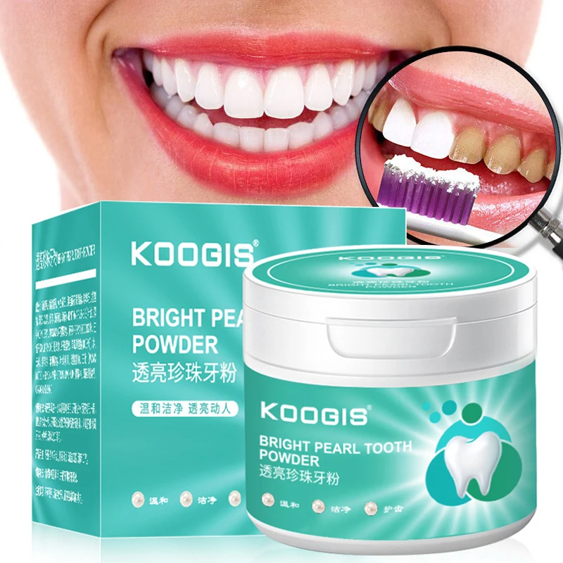 

Отбеливающий порошок для зубов, яркий белый жемчужный порошок для зубов, 70 г, мягкий и деликатный для очистки искусственных зубных порошков
