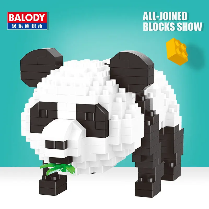 Balody 18087 3-в-1 с мультипликационным принтом панда животное бамбуковое 3D модель DIY