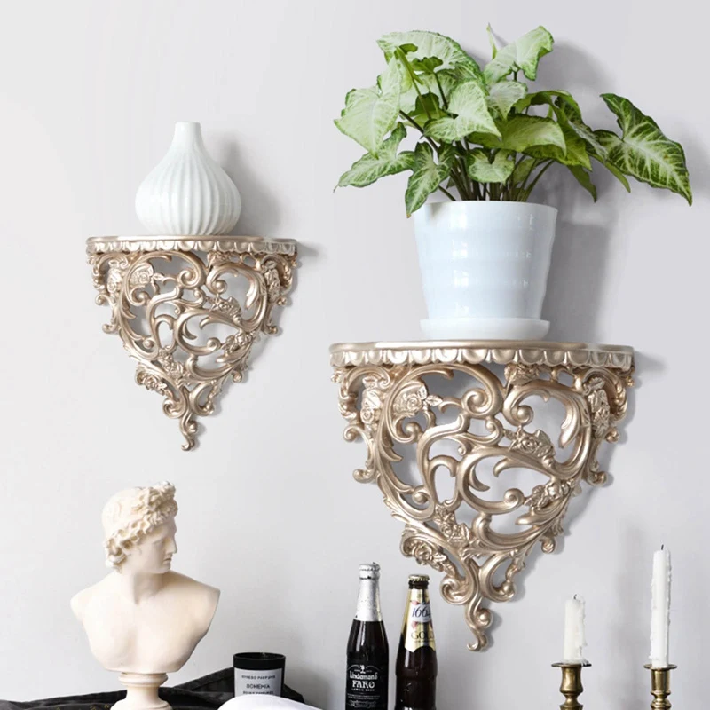 

Креативные настенные полки в европейском стиле из смолы, разделительные полки для гостиной, кафе, украшение для стен
