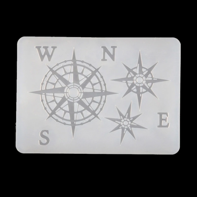 

652B Gear Bird Feather Jellyfish Compass Silicone Resin Mold Thin Bookmark Art Crafts