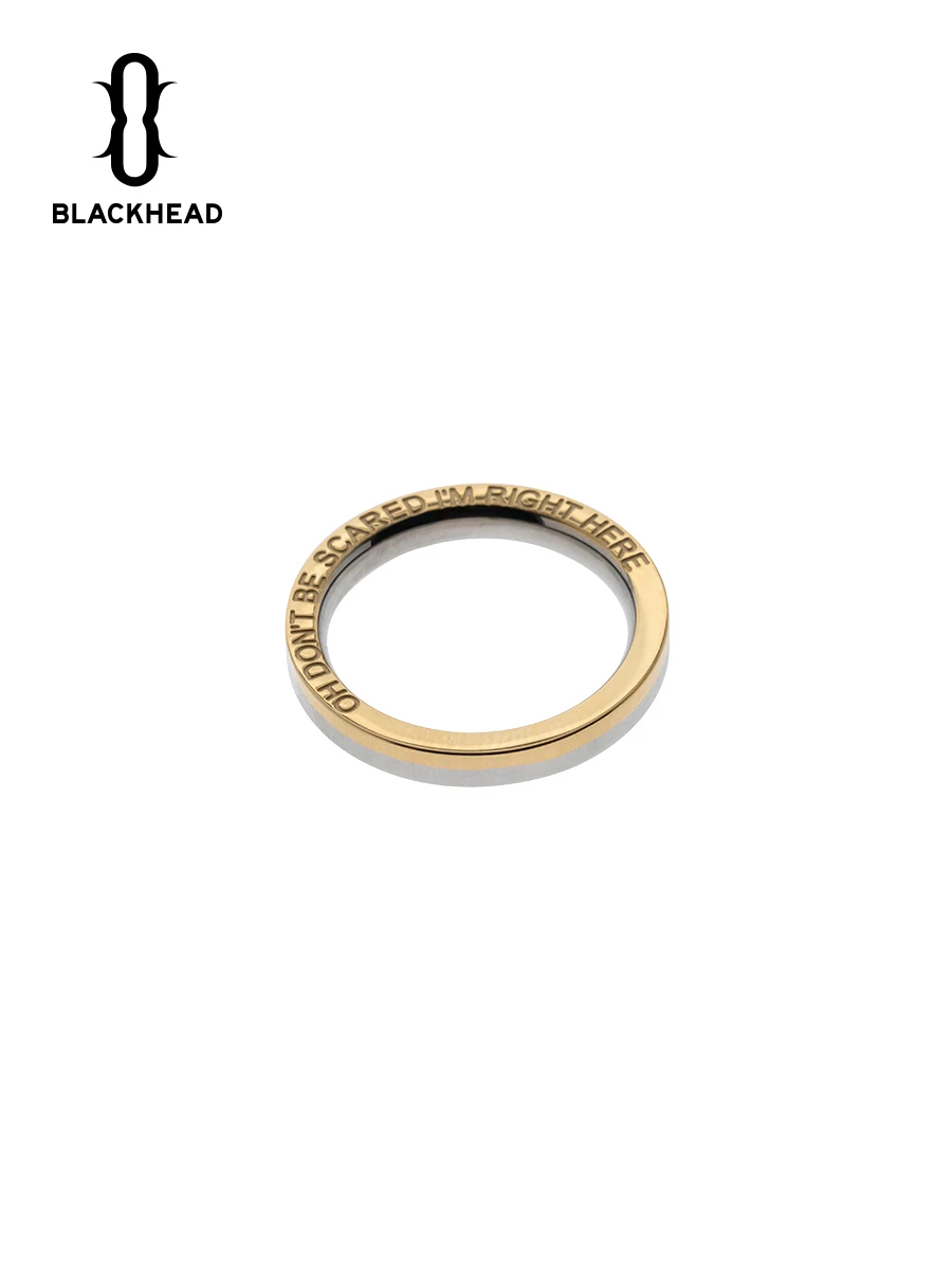 

Blackhead Designer Fashion Brand All-Match Simple Bracelet Single Ring Titanium Steel Decoration Ring Couple Ring Men