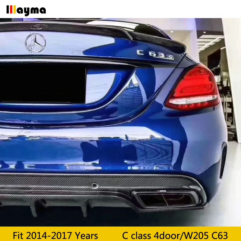 FD Style автомобильный диффузор из углеродного волокна для Mercedes Benz C class W205 C63 AMG Sport
