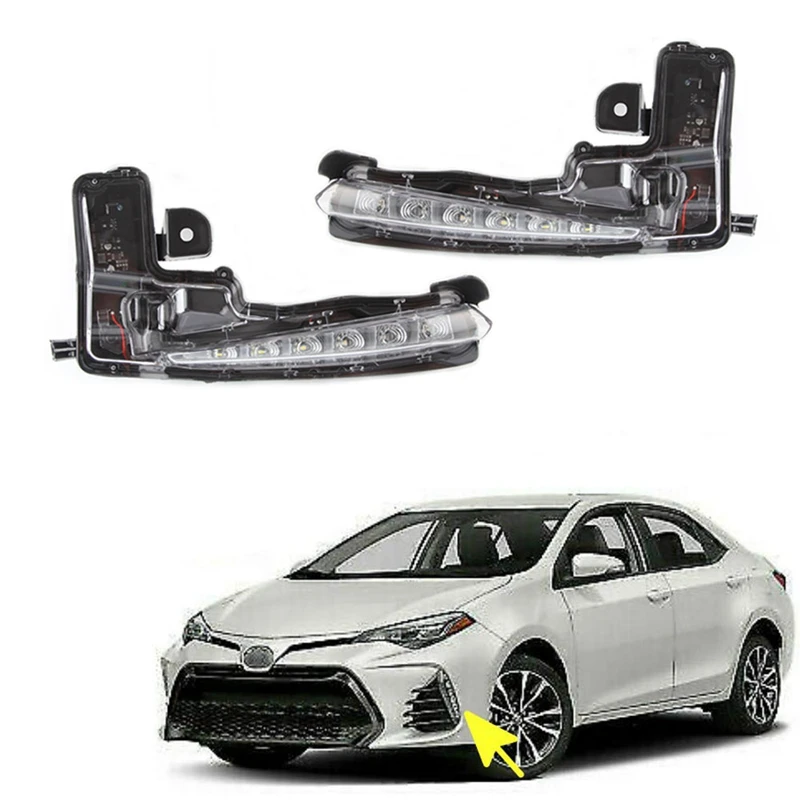 

Новинка-туман светильник переднего бампера лампы дневного дальнего света Противотуманные лампы дневного света светильник для Защитные че...