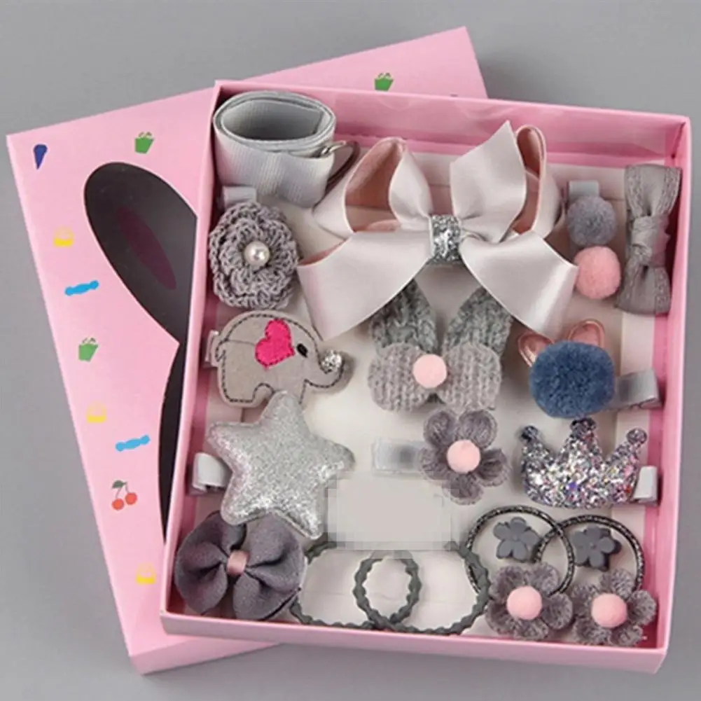

18pcs Princess Hair Set Exquisite Kid Hair Accessory Hair Barrettes Beautiful Jewelry Dress up Clips Set for Baby Girl Christmas