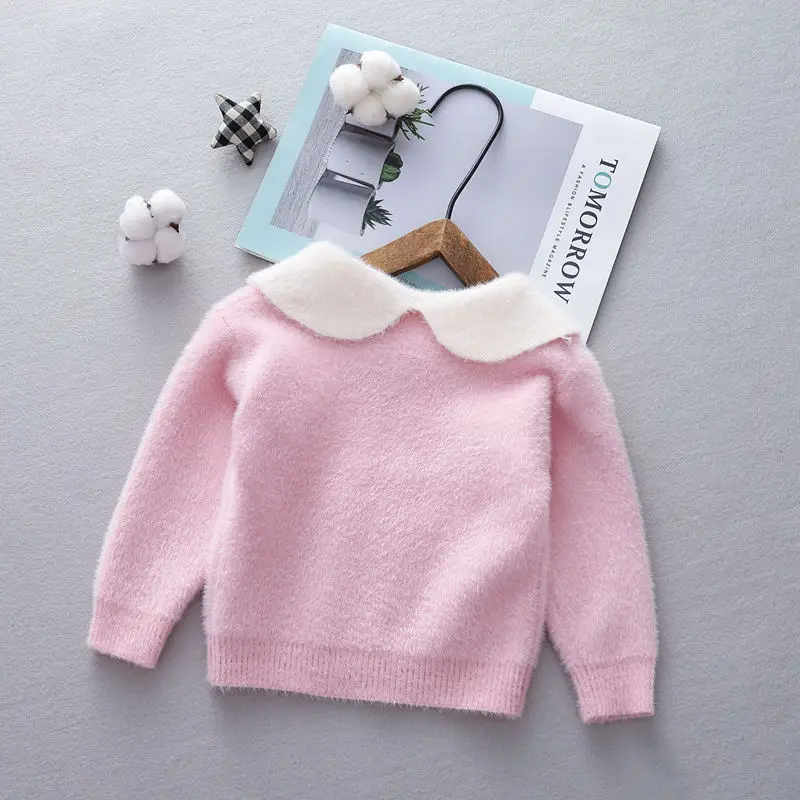 2019 милый осенний вязаный свитер для маленьких девочек одежда детей топ 4 5 лет