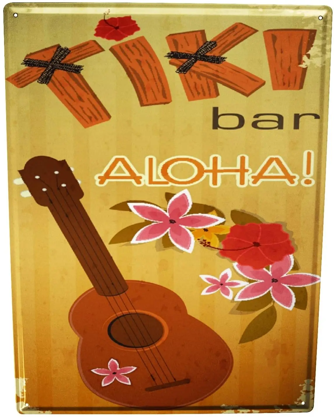 

Tin Sign (Aloha, Hawaii) 12x8 inch Decoration Bar Home Cafe Wall Retro Decoration
