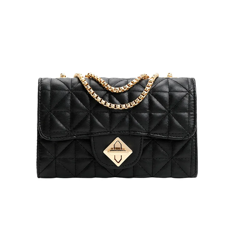 

Chain Handbag 2021 New Shoulder Bag Lock Rhombic Diagonal Mobile Phone Small Square Bag