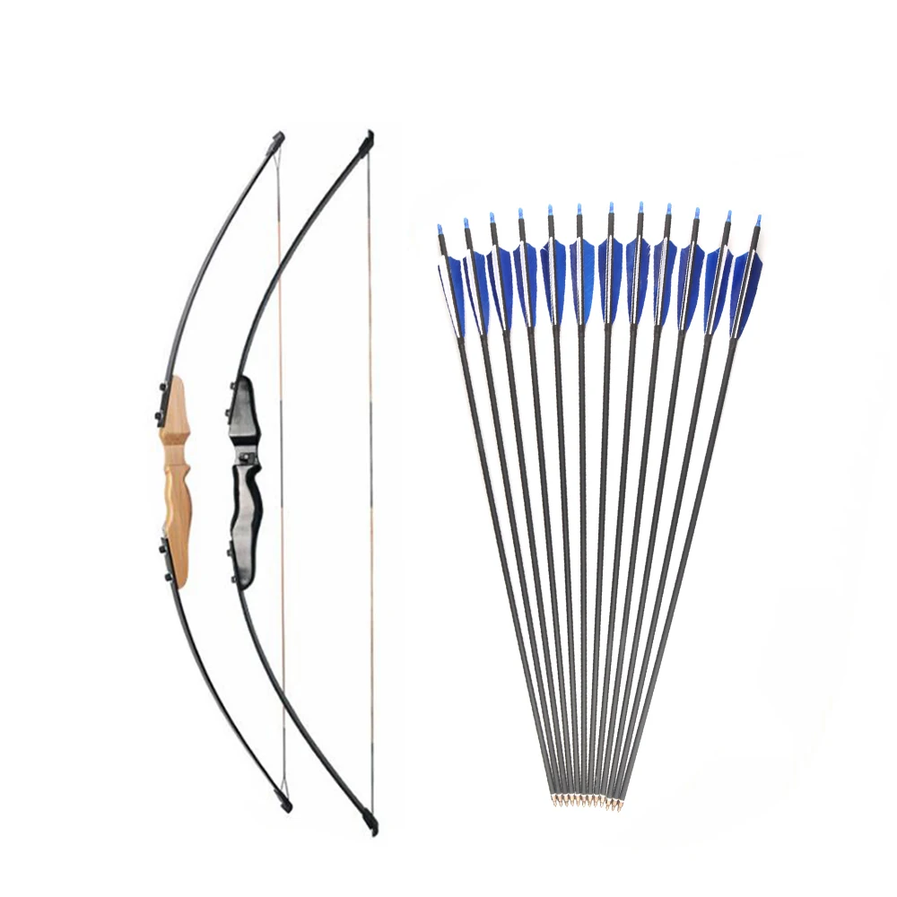 Новый 51 дюймовый прямой лук с конечностями из стекловолокна 30 фунтов для