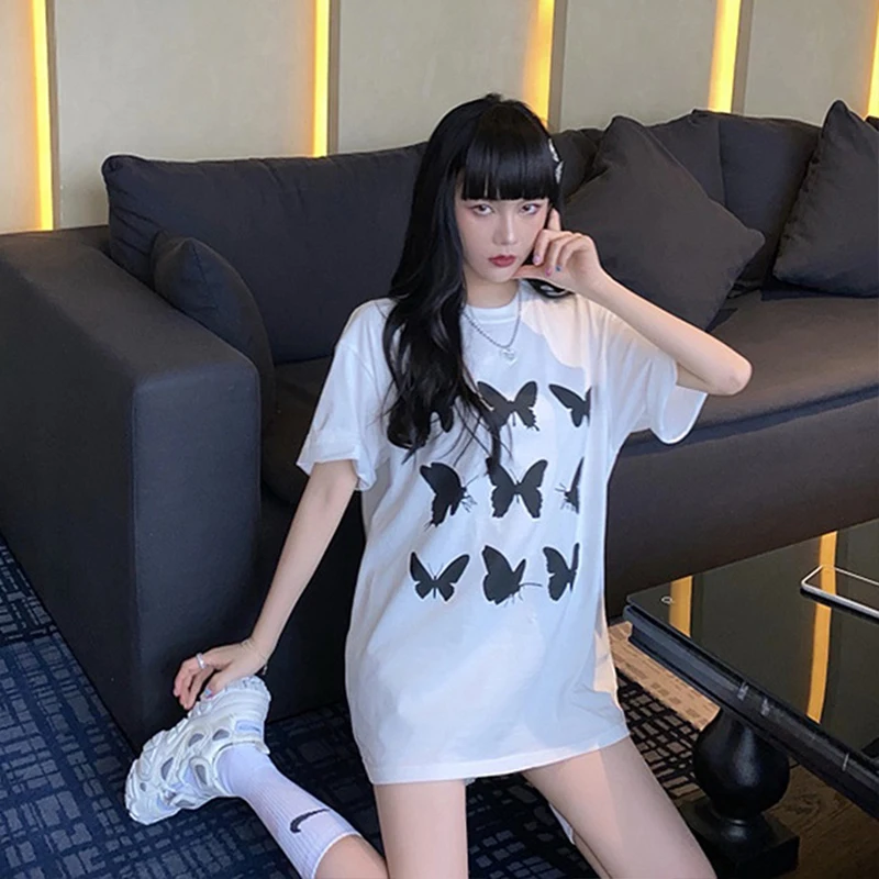 Популярная в Интернете новая футболка с коротким рукавом для женщин Лето 2021