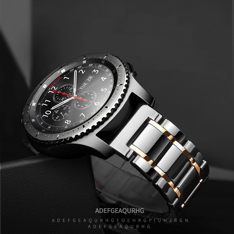22 мм керамический ремешок Samsung Galaxy watch 46 Gear S3 Frontier для часов браслет Huawei GT 2 GT2