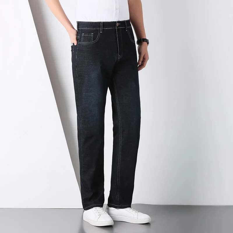 

2021 new men's stretch regular-fit jeans business casual classic style fashion denim trousers men's straight jeans/ jeans