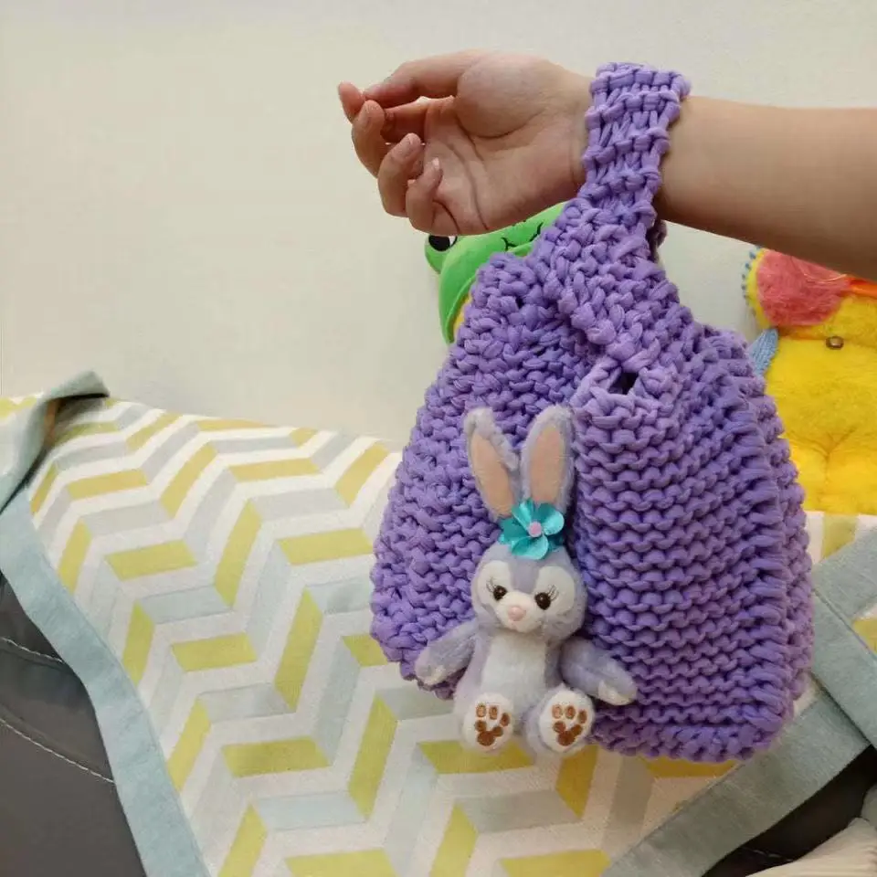 

Плетеная вручную корзина для овощей «сделай сам», сумка для покупок, женская сумка из материала для вязания, креативные подарки