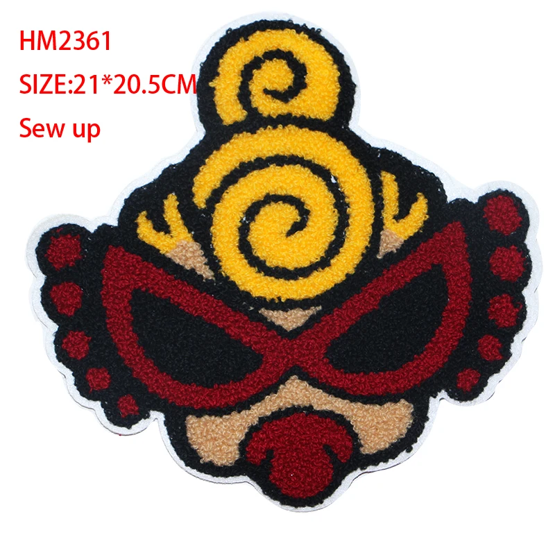 Cartoon Decorative Patch Nezha boy icon Towel Embroidered Applique Patches For DIY Iron on Badges clothes Stickers | Дом и сад
