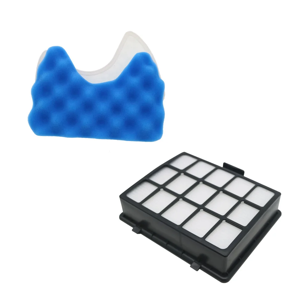 

1PC Dust Hepa Filter & 1 Set Blue Sponge Filters Kit for Samsung DJ97-00492A SC6520 SC6530/40/50/60/70/80/90 SC68 Vacuum Cleaner
