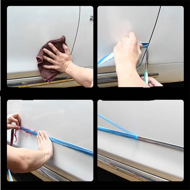 Лента для защиты кузова автомобиля от столкновений 3 м хромированная Яркая