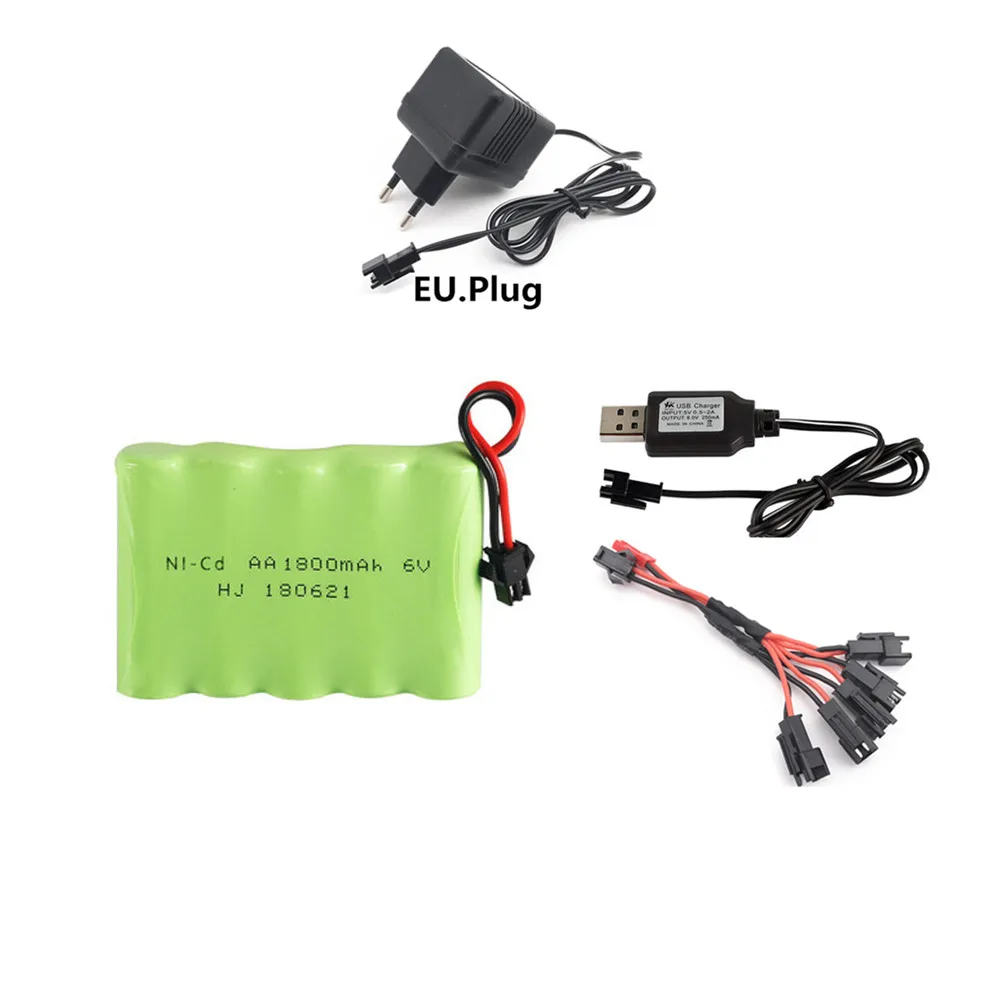 

Аккумулятор 1800 мА · ч, 6 в + зарядное устройство 6 в для радиоуправляемых игрушек, автомобилей, лодок, пистолетов, грузовиков, танков, роботов, ...