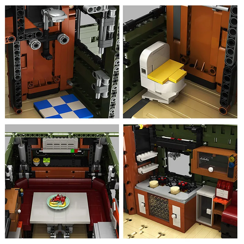 Yeshin J907 моторизованный технический автомобиль MOC Nomadism RV модель дома на колесах
