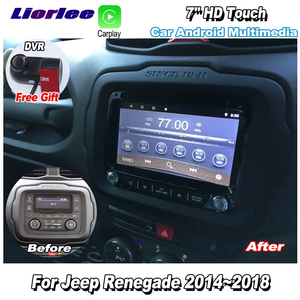

For Jeep Renegade 2014-2018 Car Android Multimedia GPS Navigation DVD CD Player Radio Stereo HD Screen