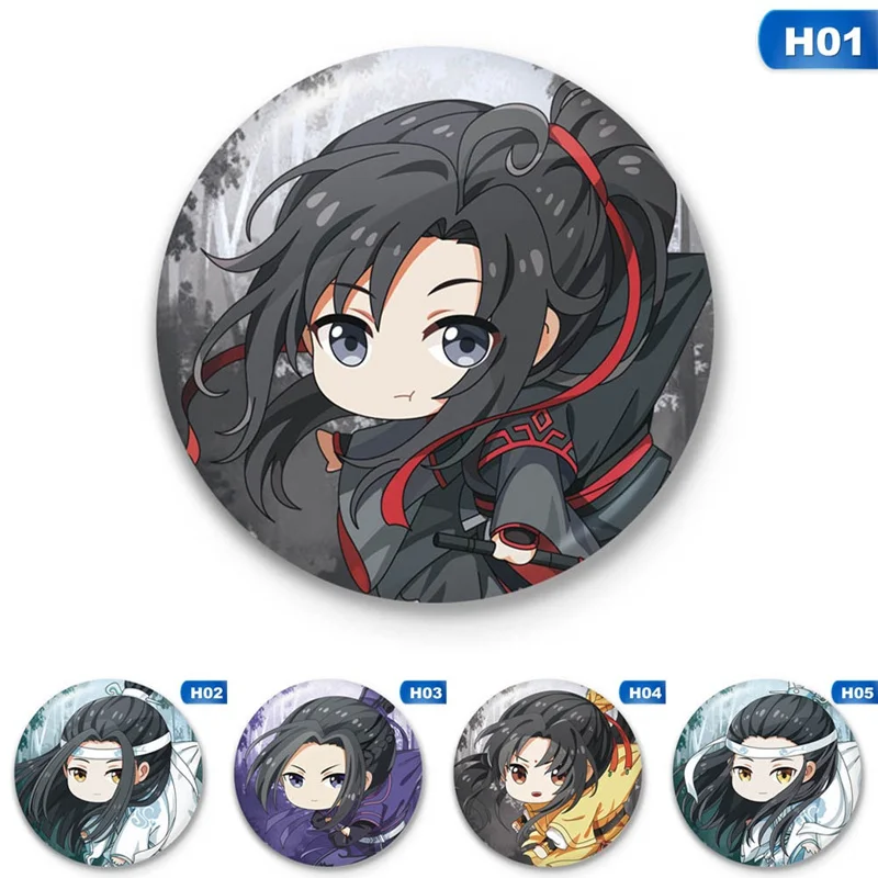 

2021 Trendy Anime MO DAO ZU SHI Cosplay Badge Pin Bag Clothes Backpacks Button Brooch Decoration Gifts Tsuyuri Kanawo Cartoon