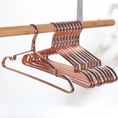 

10pcs Clothes Hanging Racks Laundries Clothes Hangers Aluminium Alloy Clothes Hangers Skid Resistance Coat Hangers