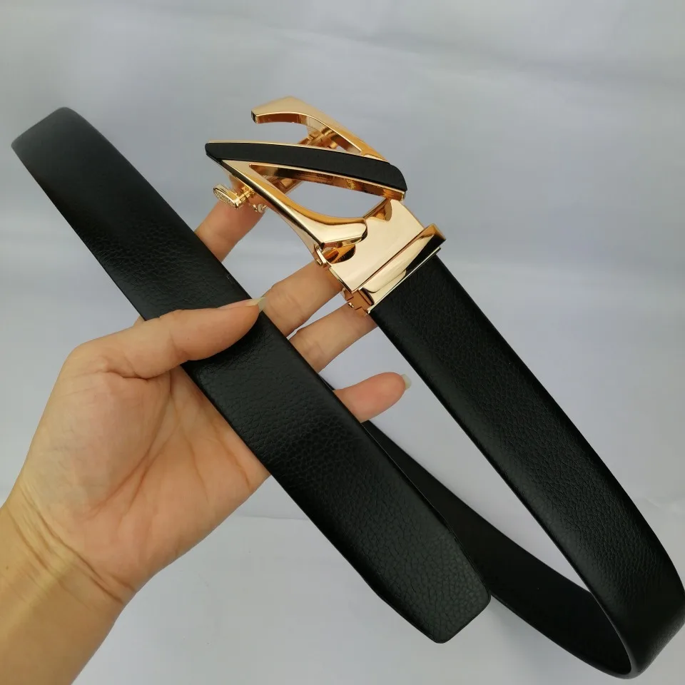 

Chaoshuai men's and women's belt Hardware belt automatic buckle wholesale pants belt business belt Jeans Belt 36mm