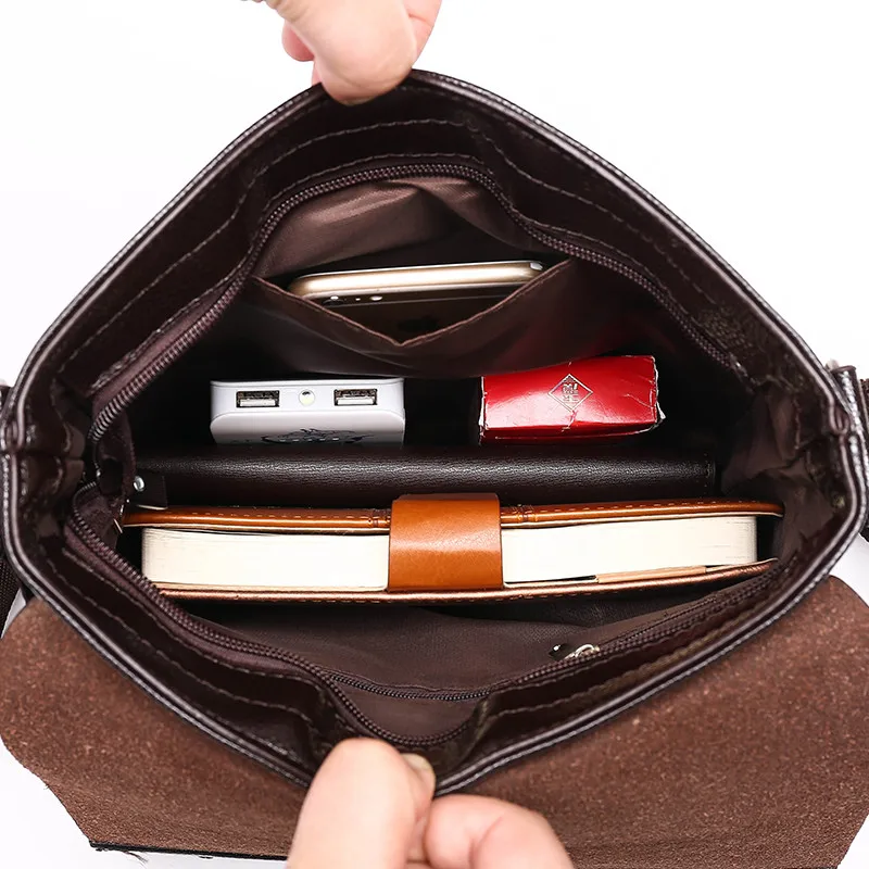

Fashion Men Shoulder Bags Men Casual Leather Messenger Bag High Quality Brand Business Bag Men's Handbag