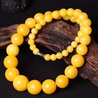 natural baltic amber beaded necklace women honey wax jewelry accessories succinum butter ambers chokers necklaces ladies gifts