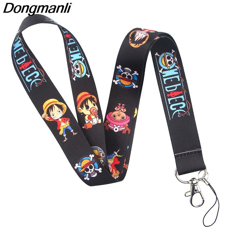 

DZ580 Luffy Lanyards Id Badge Holder Keychain ID Card Pass Gym Mobile Badge Holder Key Holder KeyRings