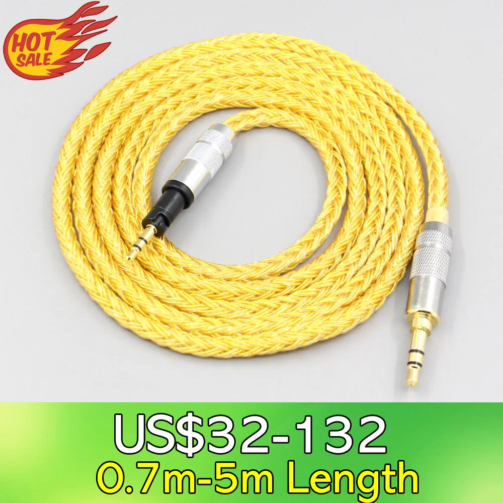 

LN007343 16 Core OCC позолоченный кабель для наушников для Sennheiser импульса 1,0 2,0 Наушники-вкладыши Наушники