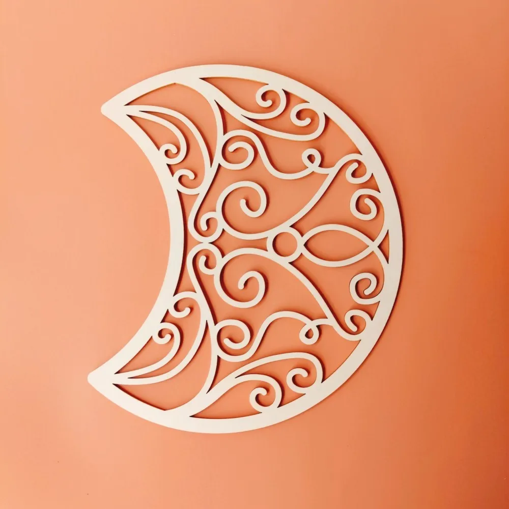 

5 PCS Moon Phase Wall Decor Moonphase Wooden Wall Hanging Decoration for Home Living Room Bedroom Party