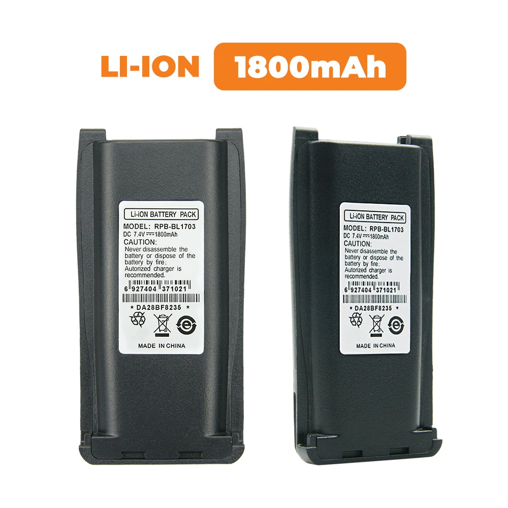 2X Сменный аккумулятор для HYT RPU7500 RPV7500 PN BH1801 BL1703 BL1703Li BL2102 BL1703|Перезаряжаемые