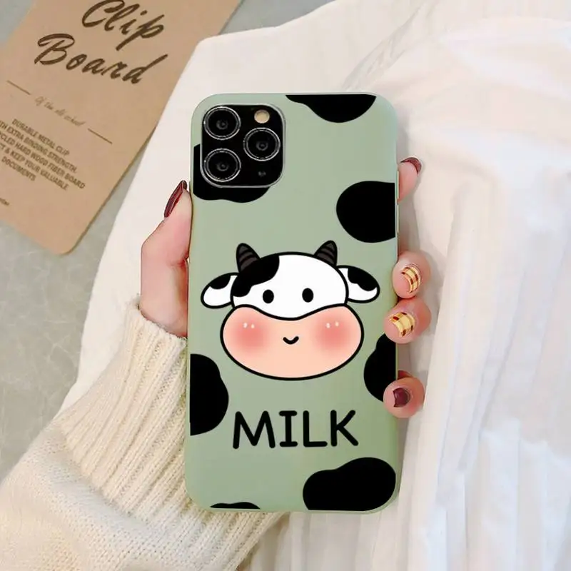 

FHNBLJ Cow Print Phone Case Soft Solid Color for iPhone 11 12 13 mini pro XS MAX 8 7 6 6S Plus X XR