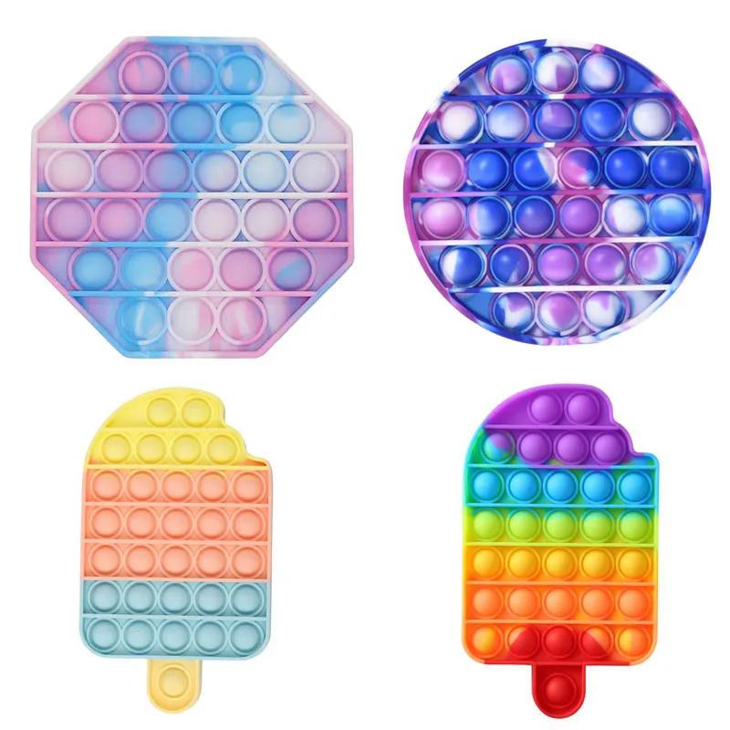

Push Pops Bubble Sensory Toy Autism Needs Squishy Stress Reliever Anxiety Anti-Stress POPs Silicone Children Adult Desktop Game