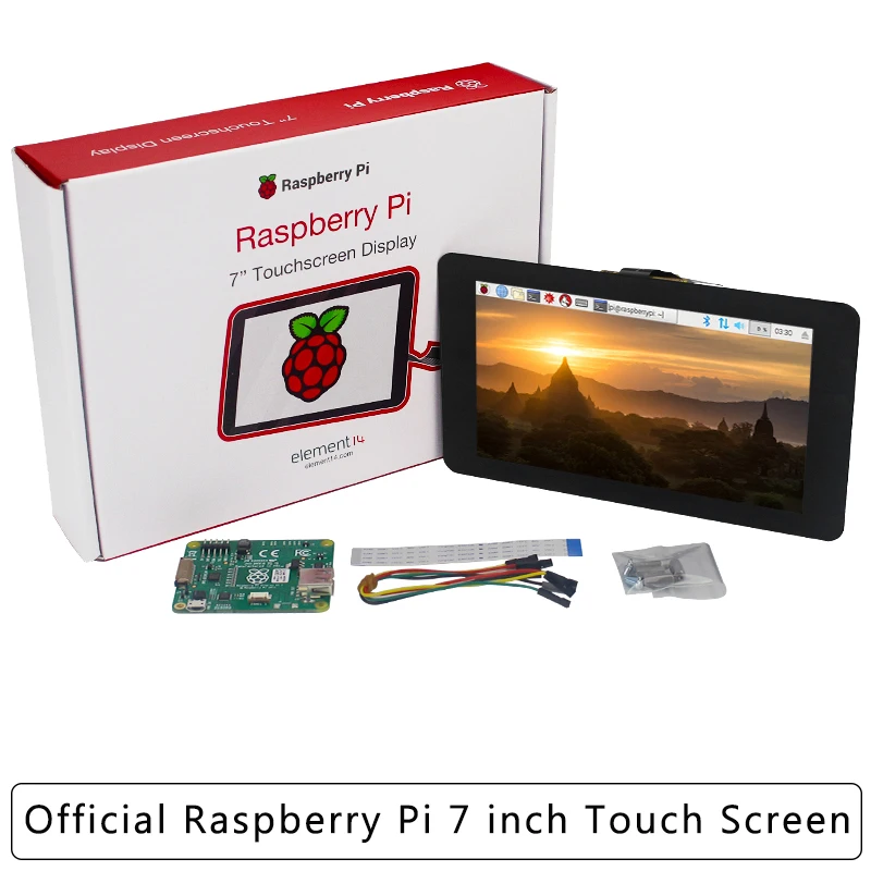 

Официальный дисплей Raspberry Pi, 7-дюймовый сенсорный экран, 10-точечный емкостный сенсорный монитор для Raspberry Pi 4 Model B / 3B +/3A +/Zero
