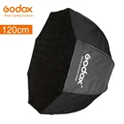 Софтбокс Godox, портативный восьмиугольный Зонт 120 см 47 дюймов с сотовой сеткой, отражатель для фотосъемки, сотовый софтбокс для вспышки Speedlight