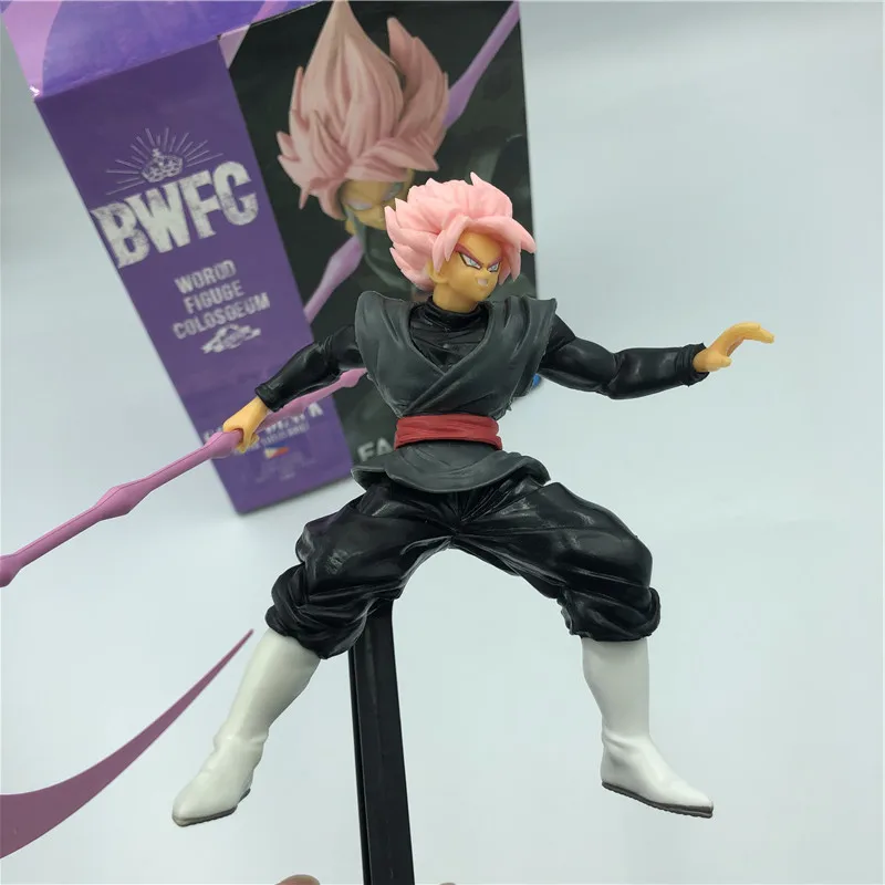 Dragon Ball Z черный Гоку Роза Супер Saiyan серп Бог войны Ver. ПВХ фигурка DBZ Gogeta розовые волосы модель игрушки 18 см