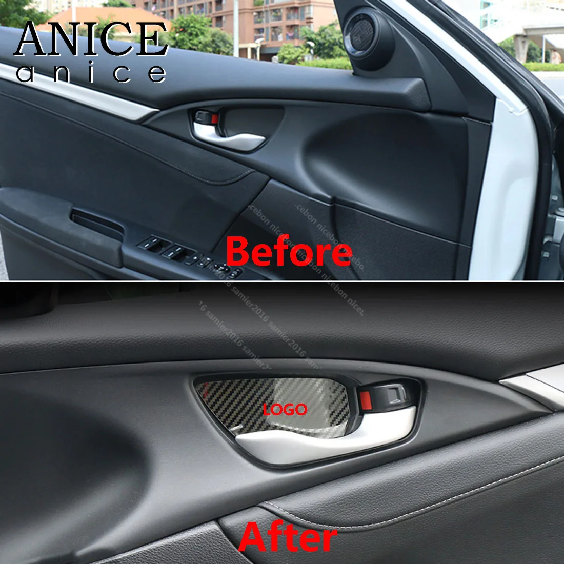 Углеродное волокно цветная стальная внутренняя дверная ручка крышка чаши