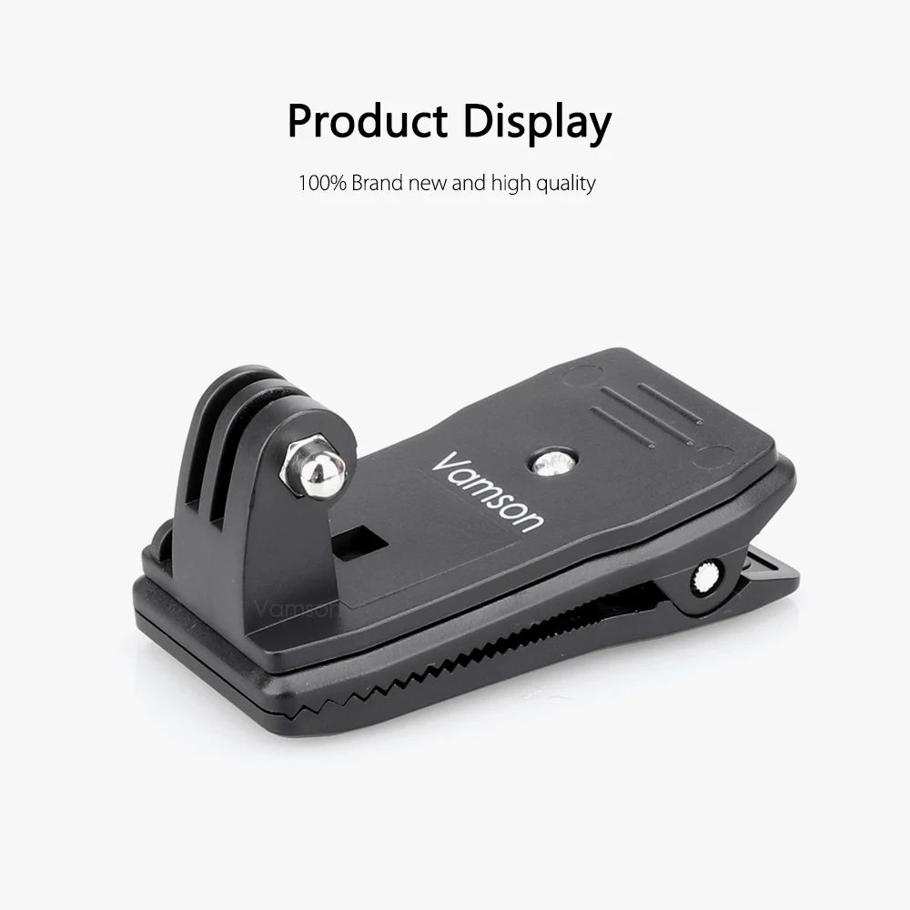Vamson for Gopro 8 7 6 5 session Accessories Backpack Clip 360 Degree Rotatable Fixed Bracket Base for DJI OSMO for Yi 4K VP526